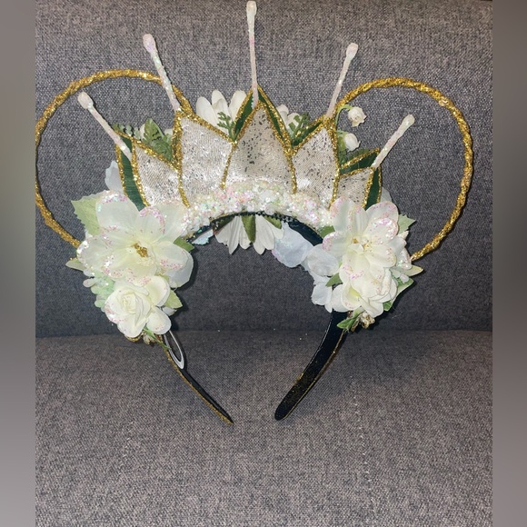 HANDMADE Mouse Ears-Princess and the Frog/Custom Ears/Headband with lights *New - Picture 2 of 4